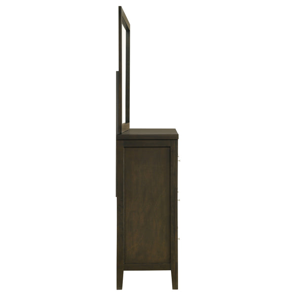 Coaster Wilkes 6-Drawer Dresser & Mirror Dark Cocoa