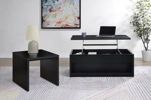 Coaster Knapp Engineered Wood Square Side End Table Black