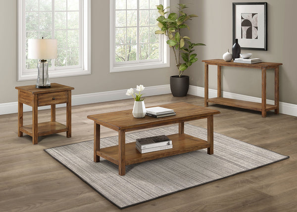 Coaster Payne 1-Drawer Wood End Table With Shelf Distressed Brown