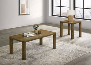 Coaster Castlewood Engineered Wood Accent Side End Table Brown Oak