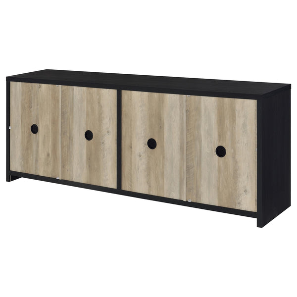Coaster Denison 3-Piece Entertainment Center 79-Inch Tv Stand Black