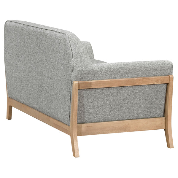 Coaster Vaughn 3-Piece Fabric Upholstered Flared Arm Sofa Set Grey