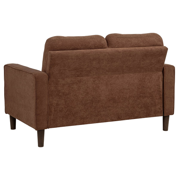 Coaster Bowen Ii 2-Piece Fabric Upholstered Track Arm Sofa Set Rust