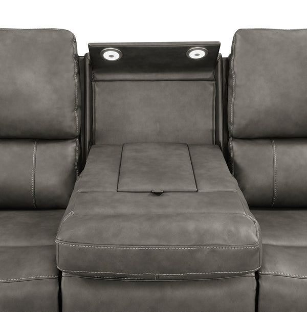 Coaster Brickston 2-Piece Triple Power Reclining Sofa Set Charcoal