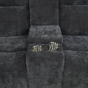 Coaster Kennett Chenille Upholstered Power Reclining Loveseat Grey