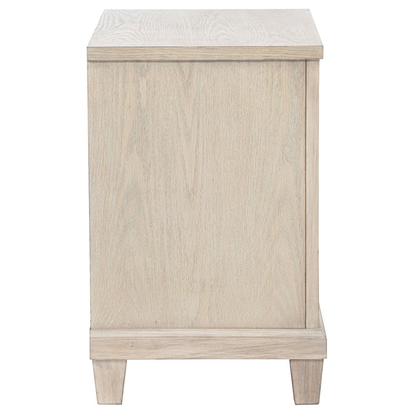Coaster Pembroke 2-Drawer Nightstand Bedside Table Washed Oak