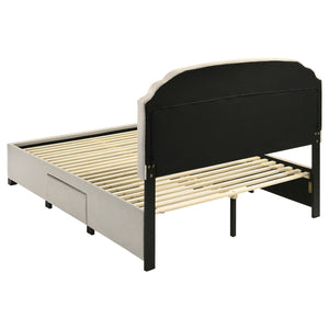 Coaster Marianna 4-Drawer Upholstered Queen Storage Bed Cream