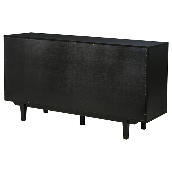 Coaster Middleton 4-Door Sideboard Server With Dual Drawers Black
