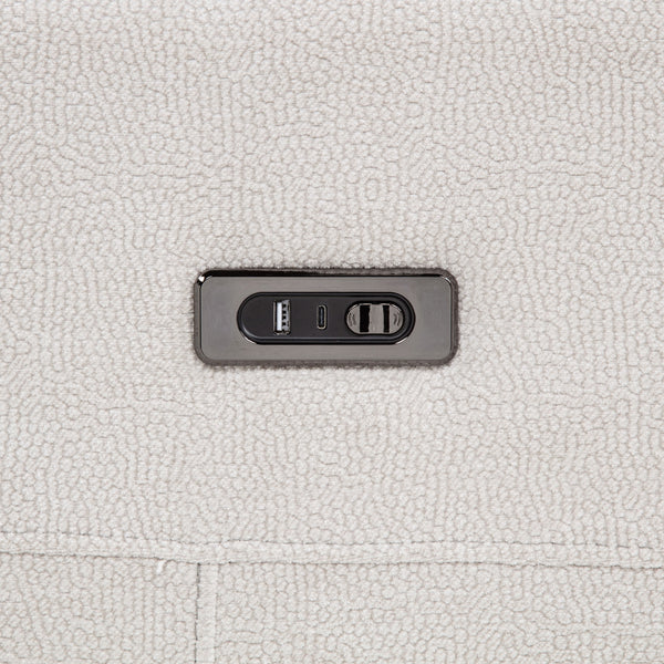 Coaster Kennett Chenille Upholstered Power Reclining Sofa Ivory