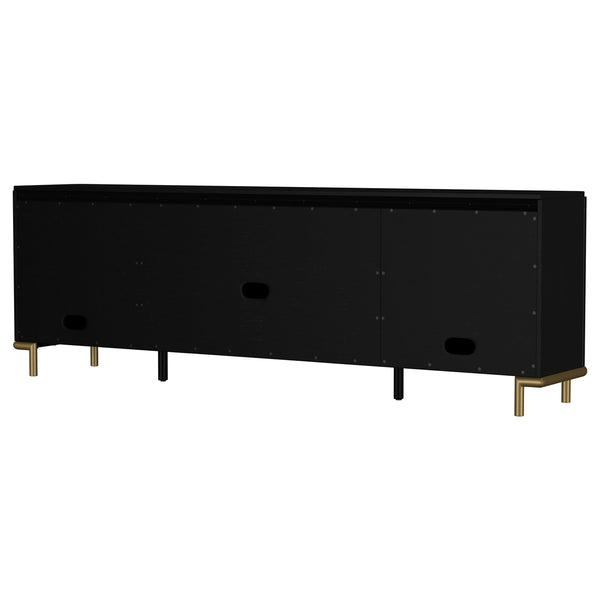Coaster Arini Rattan Cane 2-Door Tv Stand Media Console Black