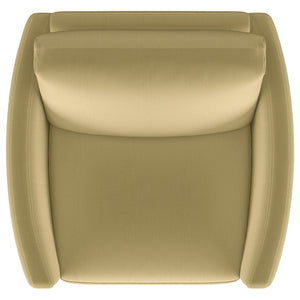 Coaster Corliss Upholstered Curved Track Arm Chair Camel