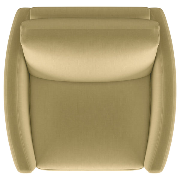 Coaster Corliss Upholstered Curved Track Arm Chair Camel
