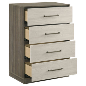 Coaster Fenwick 4-Drawer Chest Of Drawers Grey Oak