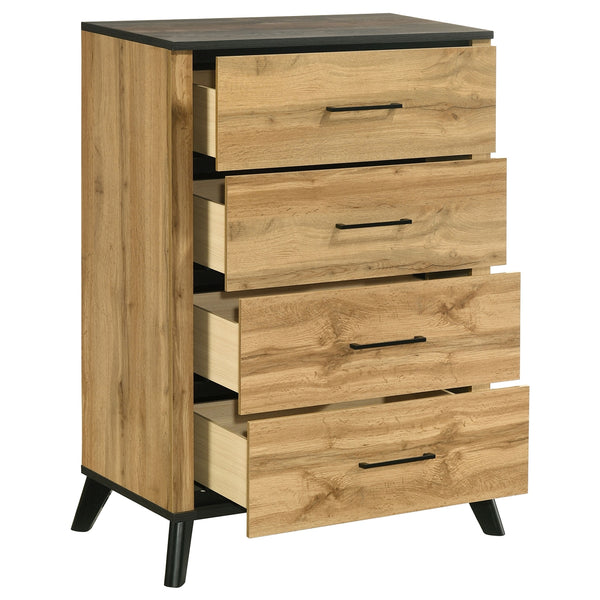 Coaster Kaywood 4-Drawer Bedroom Chest Of Drawers Natural Pine