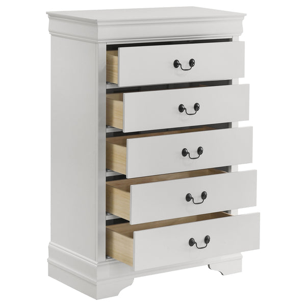 Coaster Louis Philippe 5-Drawer Bedroom Chest White