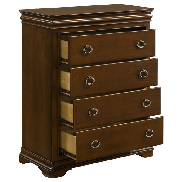 Coaster Garland 4-Drawer Bedroom Chest Of Drawers Brown Cherry