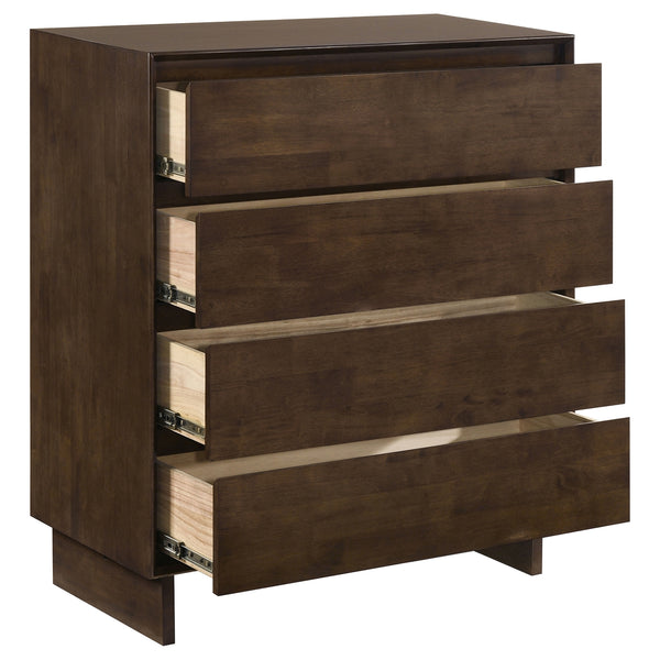Coaster Glenwood 4-Drawer Chest Of Drawers Warm Brown