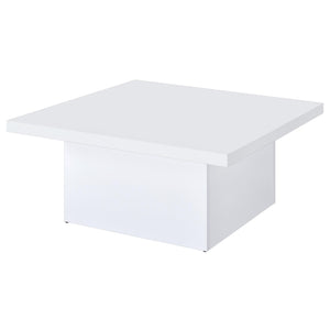 Coaster Devar 3-Piece Square Coffee End Table Set White High Gloss