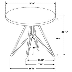 Coaster Hadi 2-Piece Round Smarttop Coffee & End Table Set Cement