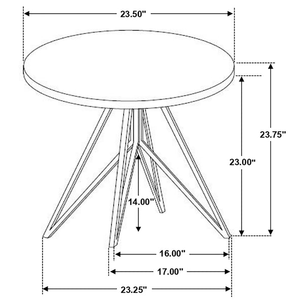 Coaster Hadi 2-Piece Round Smarttop Coffee & End Table Set Cement