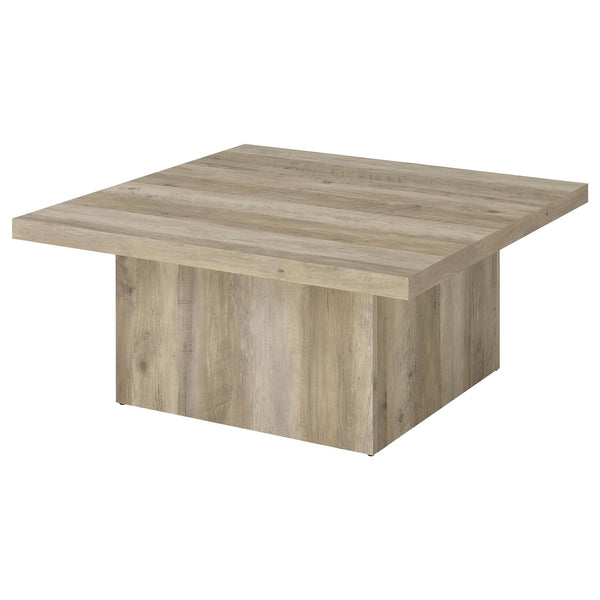 Coaster Devar 3-Piece Square Coffee End Table Set Distressed Pine
