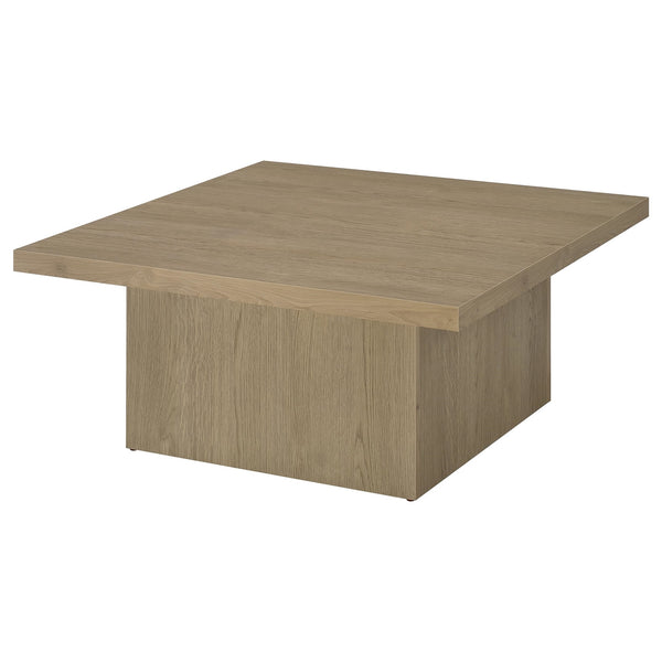 Coaster Devar 2-Piece Square Cocktail Coffee End Table Set Latte