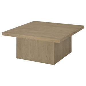 Coaster Devar 3-Piece Square Cocktail Coffee End Table Set Latte