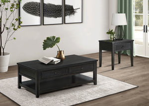 Coaster Concord 2-Drawer Rectangular Coffee Table Distressed Java