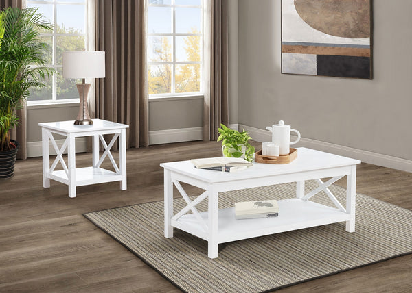 Coaster Skyview 44-Inch Rectangular Lift Top Coffee Table White