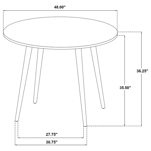 Coaster Andrews 5-Piece Round Counter Height Dining Set Light Ash