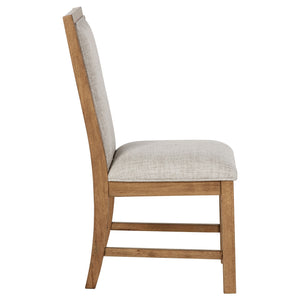 Coaster Bruner Upholstered Side Chair Natural Brown