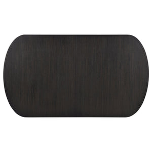 Coaster Leandro 78-Inch Extension Dining Room Table Burnished Black