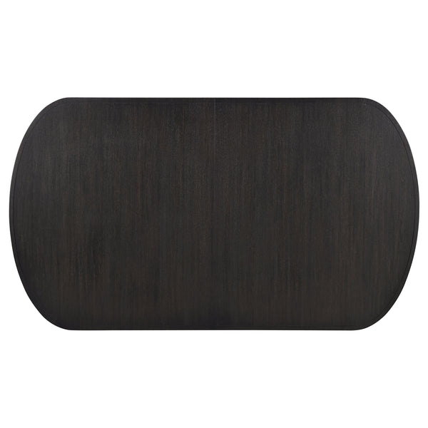 Coaster Leandro 78-Inch Extension Dining Room Table Burnished Black