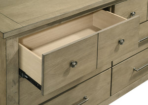 Coaster Hazlewood 6-Drawer Bedroom Dresser With Mirror Vineyard Oak