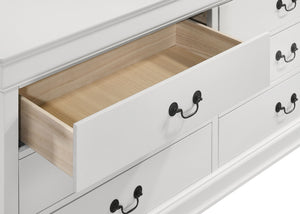 Coaster Louis Philippe 6-Drawer Dresser & Mirror White