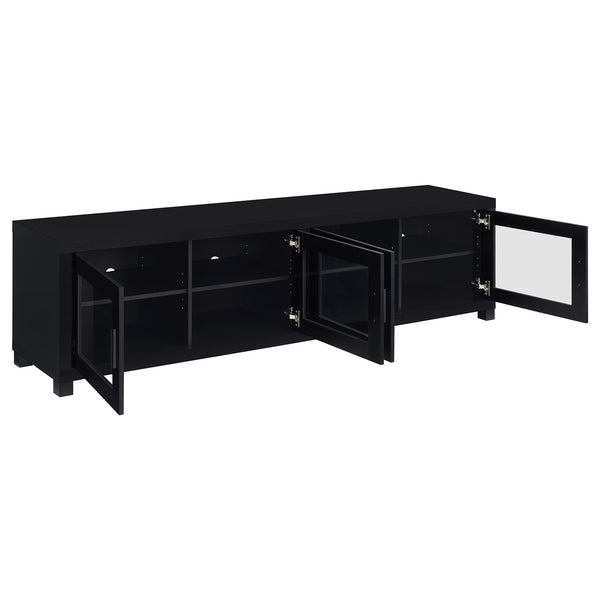 Coaster Jupiter 3-Piece Entertainment Center 79-Inch Tv Stand Black