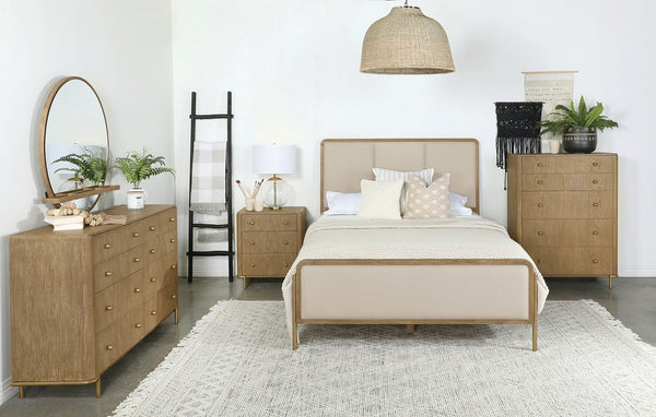 Coaster Arini 56-Inch King Panel Bed Cream & Sand Wash