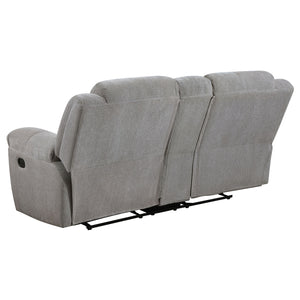 Coaster Gilson 2-Piece Chenille Upholstered Reclining Sofa Set Grey