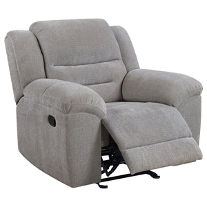 Coaster Gilson 3-Piece Chenille Upholstered Reclining Sofa Set Grey