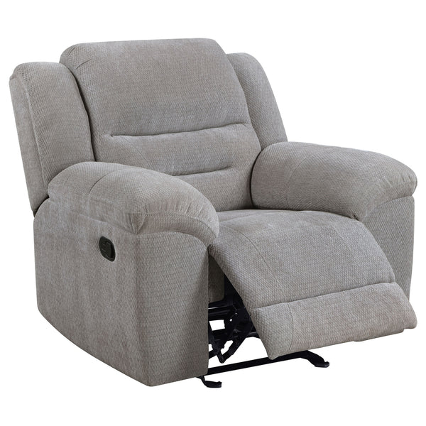 Coaster Gilson 3-Piece Chenille Upholstered Reclining Sofa Set Grey