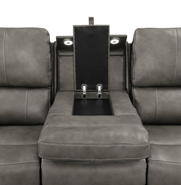 Coaster Brickston 2-Piece Triple Power Reclining Sofa Set Charcoal