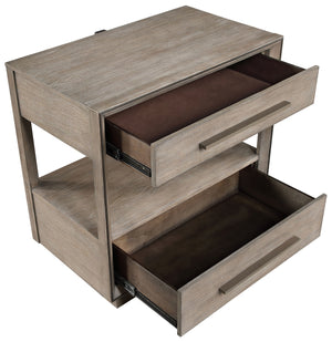 Coaster Durango 2-Drawer Nightstand Bedside Table Taupe Oak