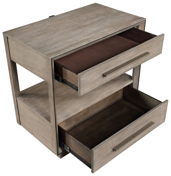 Coaster Durango 2-Drawer Nightstand Bedside Table Taupe Oak