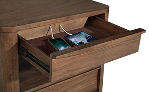 Coaster Maderia 2-Drawer Nightstand Bedside Table Walnut