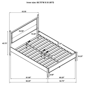 Coaster Mason 46-Inch Queen Panel Platform Bed Grey & Light Brown