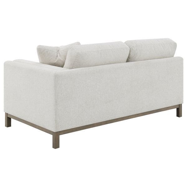 Coaster Geneva Boucle Upholstered Sectional Chaise Sofa Sand