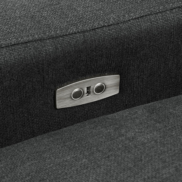 Coaster Collins Modular Power Sofa Dark Grey