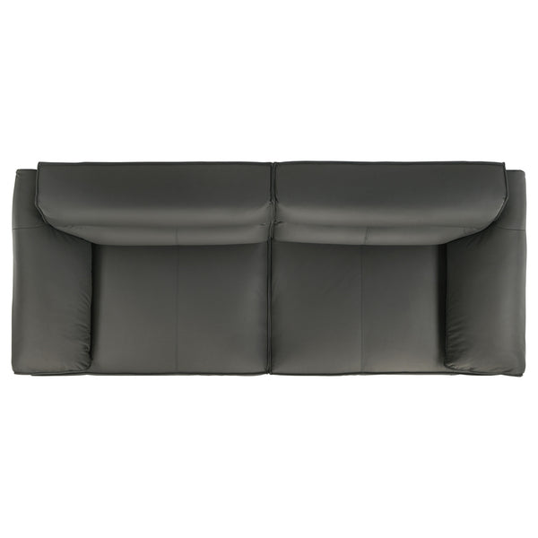 Coaster Buxton Top Grain Leather Upholstered Sofa Graphite