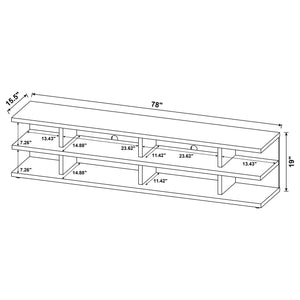 Coaster Cartmill 78-Inch 2-Tier Tv Stand Media Console Black