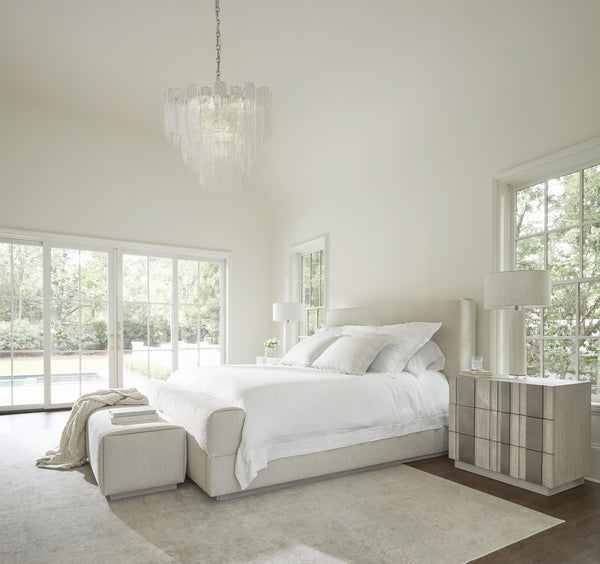 Bernhardt Tempo Complete Upholstered King Bed with Larza Finish